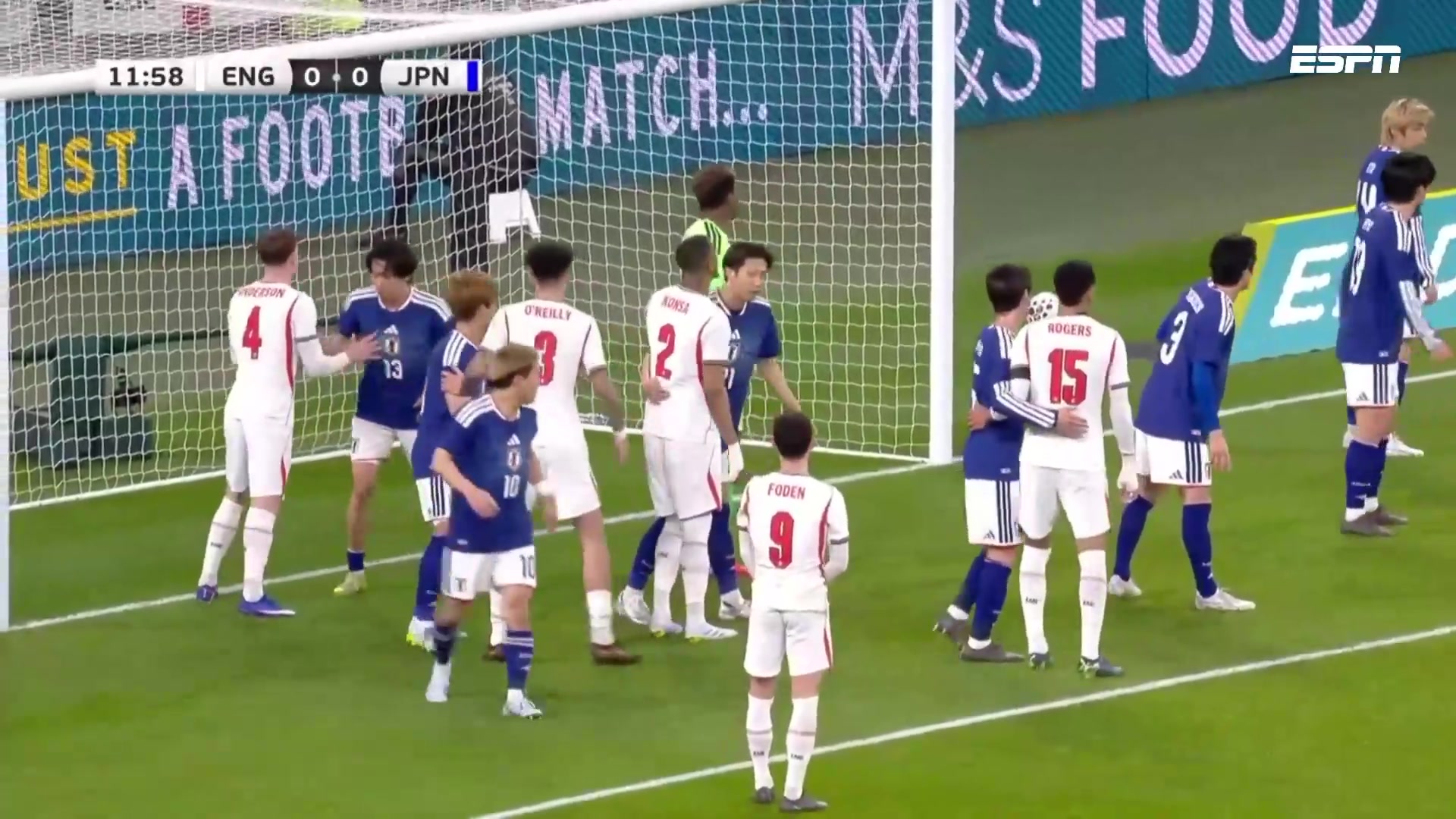 集锦友谊赛-三笘薰制胜球英格兰19射仅4射正 英格兰0-1日本