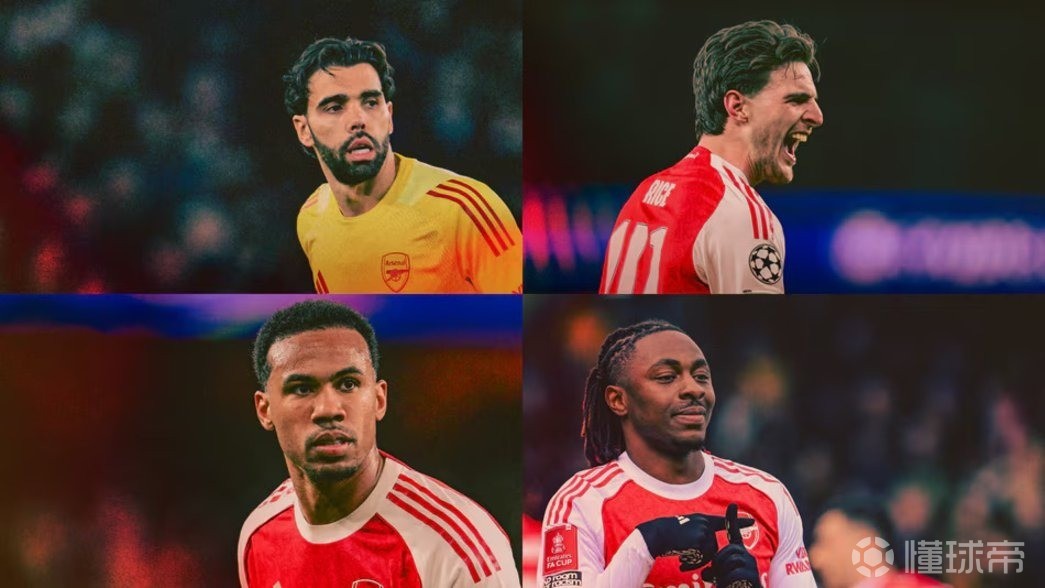 阿森纳3月最佳球员候选：拉亚、赖斯、加布里埃尔、埃泽